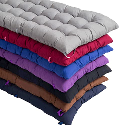 SWD TWTH - Coj&iacute;n para banco de jard&iacute;n de 2 y 3 plazas, coj&iacute;n rectangular de algod&oacute;n para...