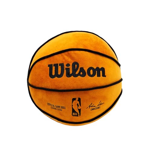 Character World Cojín Redondo con Licencia Oficial de la NBA, diseño de balón de Wilson, Almohada...
