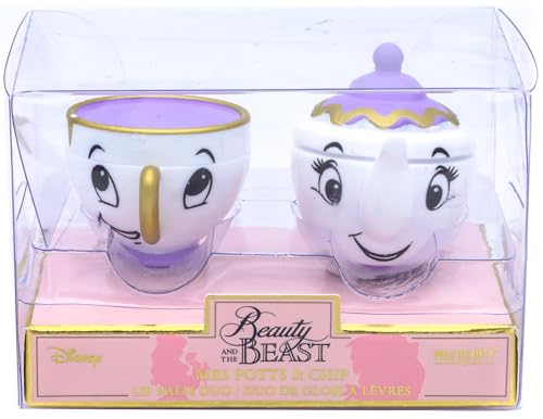 MAD BEAUTY Disney La Bella y la Bestia Duo B&aacute;lsamo Labial &ndash; Pack 2 hidrata y Nutre, Transl&uacute;cido...