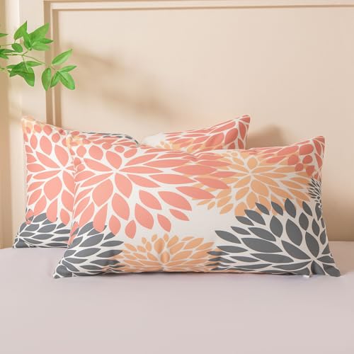 Miuyunya Juego de 2 Terciopelo Suave Decorativo Funda de Coj&iacute;ns 30 x 50 cm Funda Cojin Rosa...
