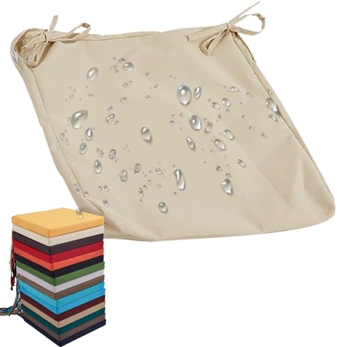 uyeoco Funda de Cojín de Asiento para Exterior Impermeables con Cremallera, 60x60cm & 50x50cm para...