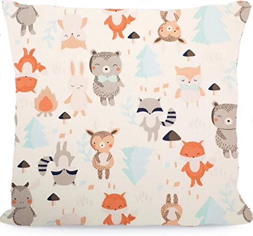 Funda de cojín infantil decorativa con estampado de 80 x 80 cm, 1 paquete de fundas de almohada...