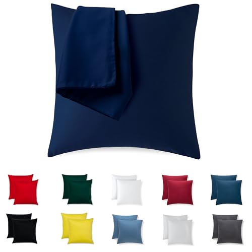 Flowen Fundas de Cojin 45x45 100% Algod&oacute;n Juego de 2 Funda de Almohada Sof&aacute; Decorativas con...