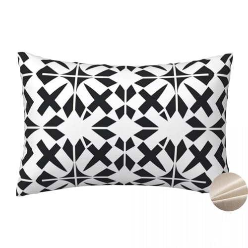 LLWYH Fundas Cojines 20x30 cm, Juego de 2 Funda Cojin Blanco Y Negro Decorativos Funda de Almohada...