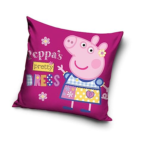 Funda de coj&iacute;n de Compatible con Peppa Pig Pig (40 x 40 cm) (PP225129)