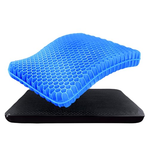 Coj&iacute;n de Gel, Coj&iacute;n Antiescaras Ergon&oacute;mico, Asiento de Gel Ortop&eacute;dico Transpirable, Lavable y...