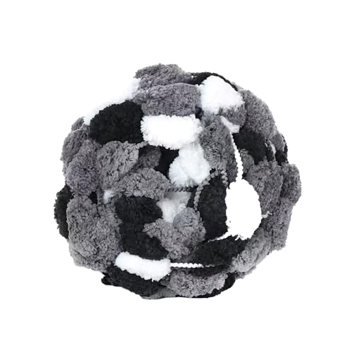 Wambere 1 rollo de 130 g aprox. 28 m de grosor de lana de pomp&oacute;n de lana para tejer de peluche,...