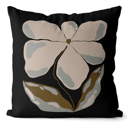xpkvdsq Funda De Cojin 70x70cm Flor Geom&eacute;trica Marr&oacute;n Funda de Almohada del Sof&aacute; Decorativas con...