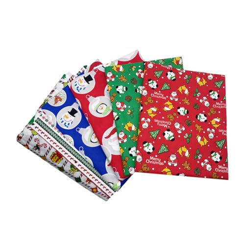 Angoily 6piezas Chintz Navide&ntilde;o Algod&oacute;n Lavable de Patchwork Duradera para Manualidades para Hacer...