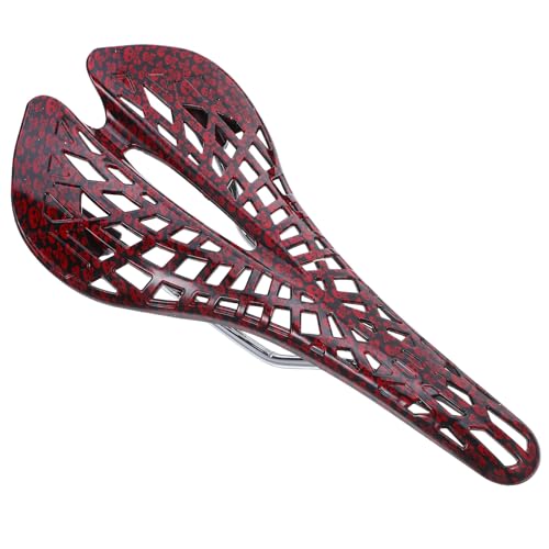 OSOLADY Sill&iacute;n de Bicicleta Monta&ntilde;a Rojo 285x135 Mm Estampado Calavera, Coj&iacute;n C&oacute;modo y...