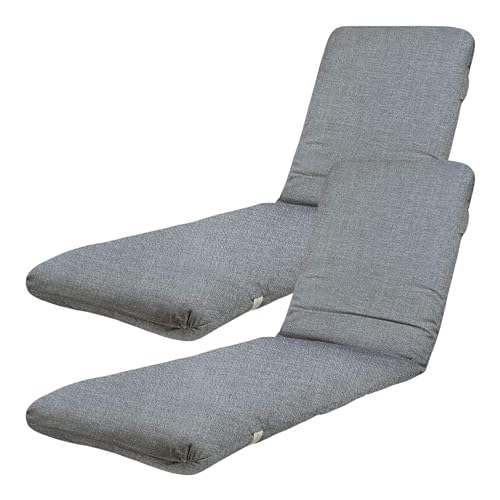 TIENDA EURASIA - Cojin Tumbona Exterior | Pack 2 Colchonetas | Medida 180 x 50 x 6 cm | Funda de...