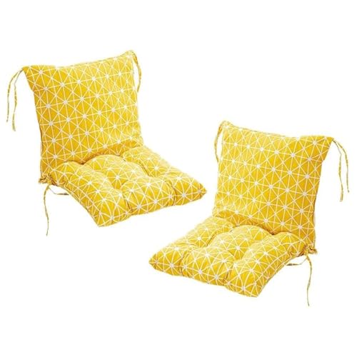 Juego de 2 cojines para silla de jardín, cojines de respaldo alto para uso en interiores y...