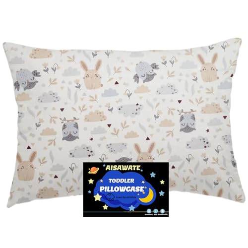 Funda de cojín infantil de 40 x 60 cm, algodón orgánico, funda de almohada para bebé y niño...