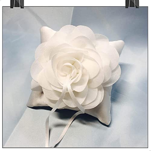 momgyaamz Almohada Anillos Boda Encaje Coj&iacute;n - 10 * 10 cm Almohada de Anillo Flores para el...
