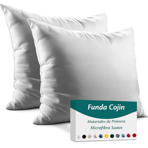 Flowen Fundas de Cojin 45x45 de Microfibra Juego de 2 Funda de Almohada del Sof&aacute; Decorativas con...