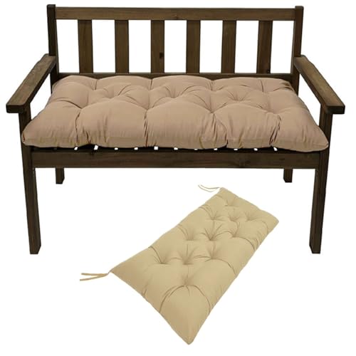 JORTUIO Cojines para Banco de Jardín Acolchado 90/100/110/120 x 50 cm,Cojín = para Interior y...