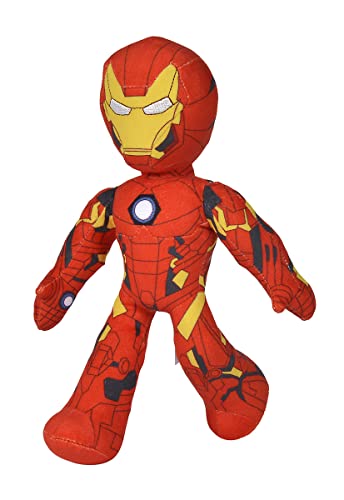 Simba- Peluche Ironman Articulado 25cm Disney Marvel, con Esqueleto Interior Articulado para...