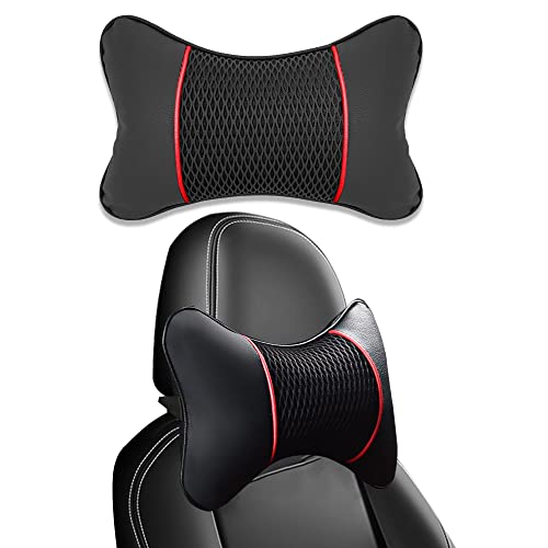 duoyif Reposacabezas Para Coche Almohada Cervical Para Coche Almohada De Coche De PU Cuero Con...
