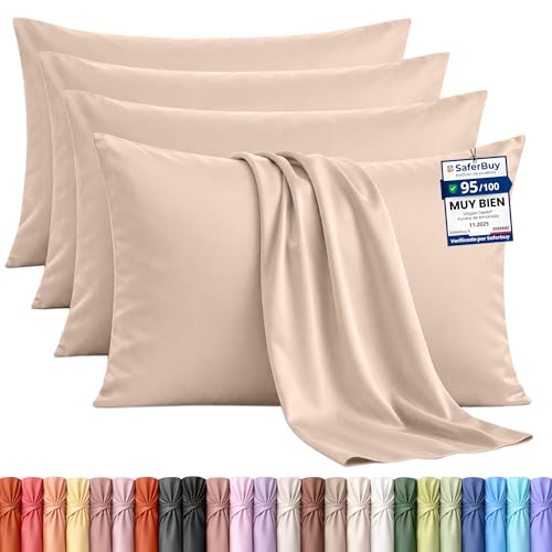 Utopia Bedding &ndash; Juego de 4 Fundas de Almohada &ndash; 50 x 75 cm &ndash; Oeko-Tex &ndash; Microfibra...