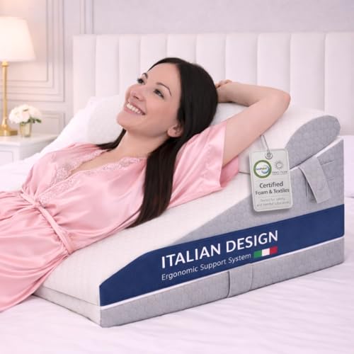 Ritalia&reg; - Coj&iacute;n antirreflujo para Adultos con 3 Alturas Extra Anchas, 60 x 60 x 30 cm, coj&iacute;n en...
