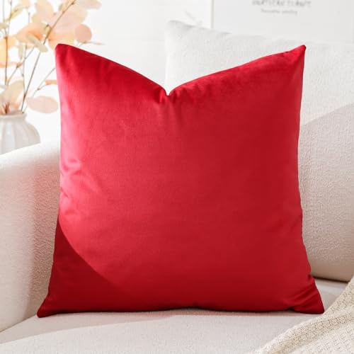 Artscope Fundas de Cojines de Terciopelo Decorativas Cuadradas Color Solido 50x50cm para Decoraci&oacute;n...