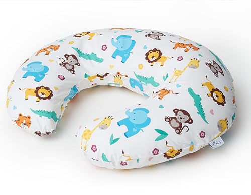 Niimo Coj&iacute;n Lactancia Beb&eacute; - Funda 100% de algod&oacute;n, Almohada de Lactancia Lavable, Material...