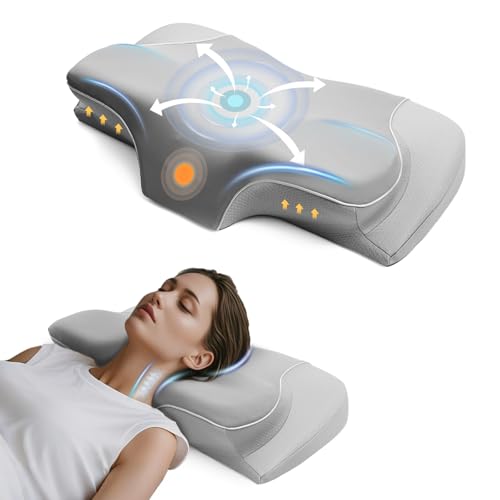 CloudNook Almohada Cervicales y Cuello Viscoel&aacute;stica - Almohada Ergon&oacute;mica y Ortop&eacute;dica de Espuma...
