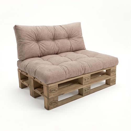 POKAR 2 Cojines para Europal&eacute;s/Europalet aconchadas: 1x Coj&iacute;n-Asiento 120x80x12cm +1x...