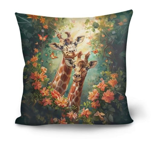 Amzbeauty Funda de coj&iacute;n personalizada para regalo para mujeres, funda de almohada de animales al...