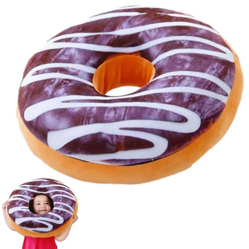Coj&iacute;n decorativo para lanzar rosquillas, coj&iacute;n de peluche divertido | Coj&iacute;n decorativo para el...