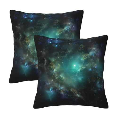 Pidgazdfgv Funda de coj&iacute;n cuadrada con fondo de galaxia, para sof&aacute;, dormitorio, decoraci&oacute;n de...