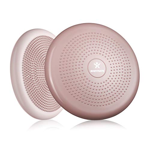 BODYMATE Coj&iacute;n de Equilibrio Con Bomb&iacute;n, Di&aacute;metro 34 cm | Propioceptivo, Inestable, Hinchable |...