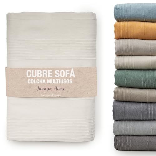 Colcha cama y colcha multiusos para sof&aacute;s, colchas blancas. Plaid multiusos, cubre sof&aacute;, tejido...