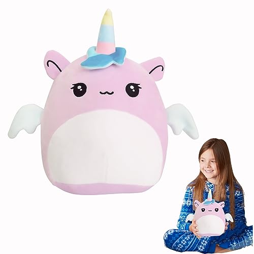 POPOYU Coj&iacute;n de peluche de unicornio creativo lindo Kawaii almohada mu&ntilde;eca unicornio rosa almohada...