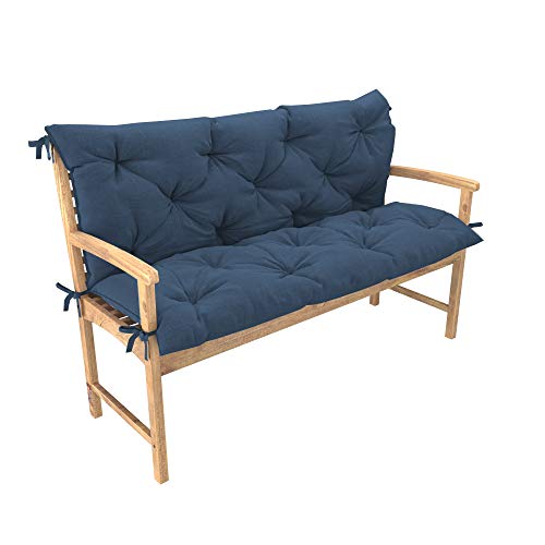 chilly pilley Coj&iacute;n acolchado para banco balanc&iacute;n de dos piezas, coj&iacute;n para muebles de jard&iacute;n...