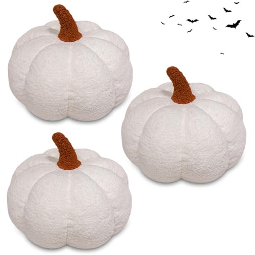 Calabaza: 3 cojines para oto&ntilde;o y Acci&oacute;n de Gracias, decoraci&oacute;n 3D, Halloween
