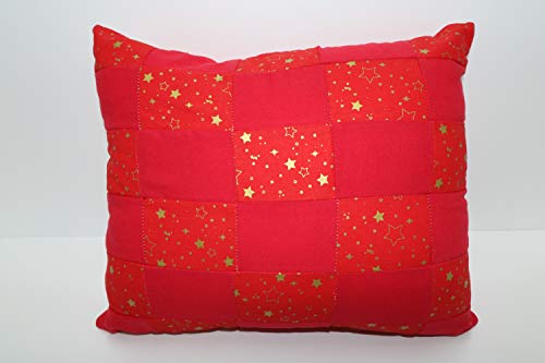 COJIN PATCHWORK ROJO NAVIDAD