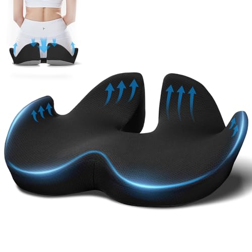 Ajiteogy Cojin Silla Oficina, Coj&iacute;n de Asiento de Espuma Viscoel&aacute;stica, Dise&ntilde;o Ergon&oacute;mico para...