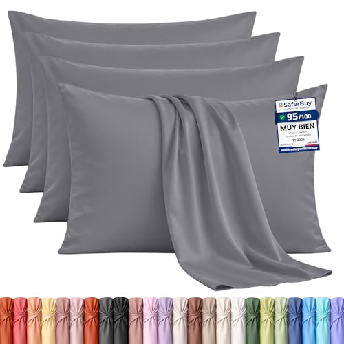 Utopia Bedding &ndash; Juego de 4 Fundas de Almohada &ndash; 40 x 60 cm &ndash; Oeko-Tex &ndash; Microfibra...