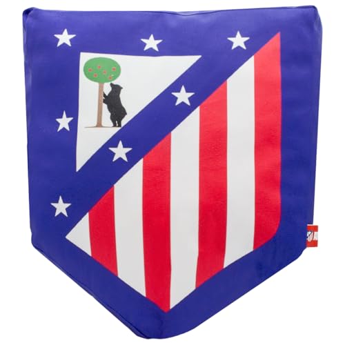 ms m&oacute;vil shop Coj&iacute;n 3D Atl&eacute;tico de Madrid Escudo para Sof&aacute;, Cama, Silla. 50cm 100% pol&iacute;ester |...