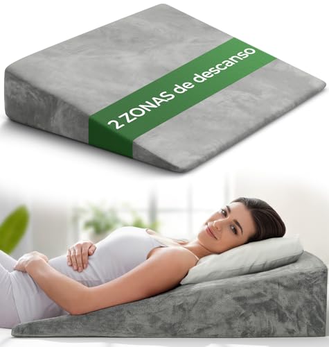 Well B4 Coj&iacute;n cu&ntilde;a ergon&oacute;mico para Cama y sof&aacute;, Almohada cu&ntilde;a [con 2 Zonas de reclinaci&oacute;n],...