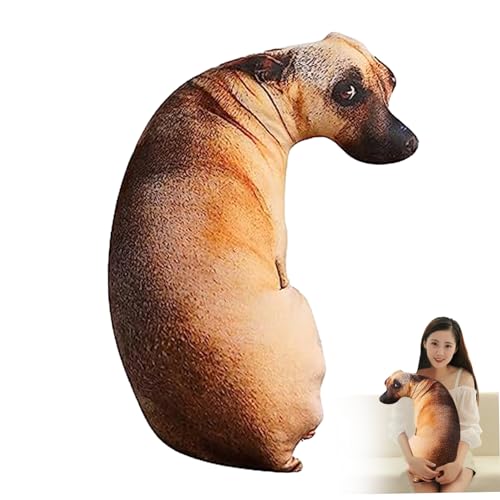Almohada en forma de perro 19.7 pulgadas realista 3D perros almohada para perros lindo perros...