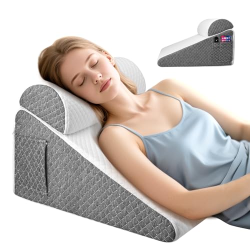 VeftBltrem Coj&iacute;n en cu&ntilde;a para cama, coj&iacute;n antirreflujo para adultos con soporte para la espalda,...