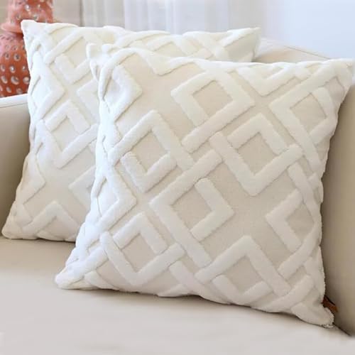 HAMUR HOME Conjunto De 2 Fundas De Coj&iacute;n 45 X 45 Cm - Funda De Coj&iacute;n Boho Decorativa - Funda...