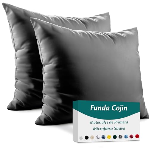 Flowen Fundas de Cojin 50x50 de Microfibra Juego de 2 Funda de Almohada del Sof&aacute; Decorativas con...