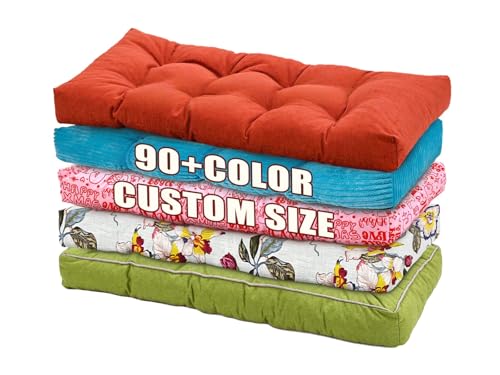 LUXUCURE Cojines a Medida para Bancos de Interior y Exterior, Coj&iacute;n de Asiento Capiton&eacute; Suave con...