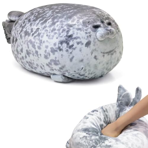 KIRZAX Peluche Foca Almohada para Abrazar, 30cm Lindo Peluche de Foca Regordeta, Regalo para Ni&ntilde;os...
