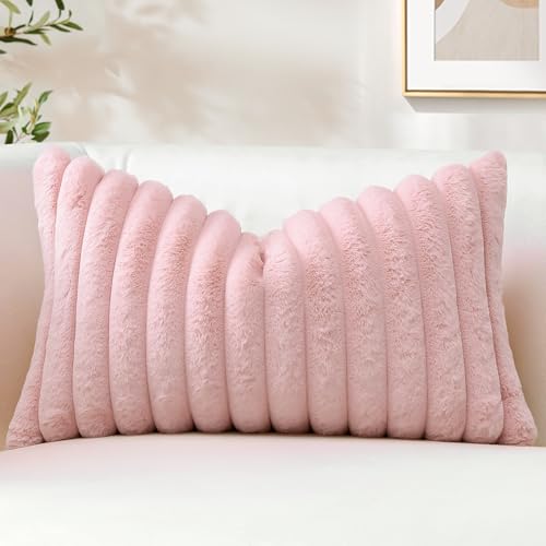 Sungeek Juego de 1 Funda de Coj&iacute;n de Peluche Suave 30x50 cm Fundas de Almohada Decorativas de Piel...