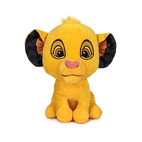 Famosa Softies - Peluche Simba con Sonido, de la pel&iacute;cula El Rey Le&oacute;n, 28cm, Textura Suave y...