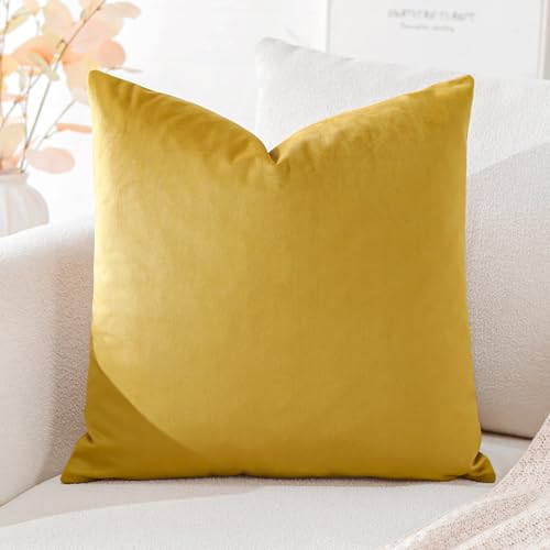 Artscope Fundas de Cojines de Terciopelo Decorativas Cuadradas Color Solido 50x50cm para Decoraci&oacute;n...